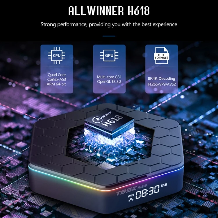 T95Z Plus 8K Wifi6 Android 12.0 Smart TV Box with Remote